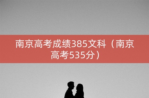 南京高考成绩385文科（南京高考535分）