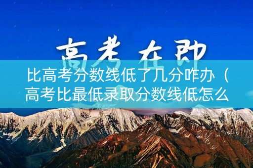 比高考分数线低了几分咋办（高考比最低录取分数线低怎么办）
