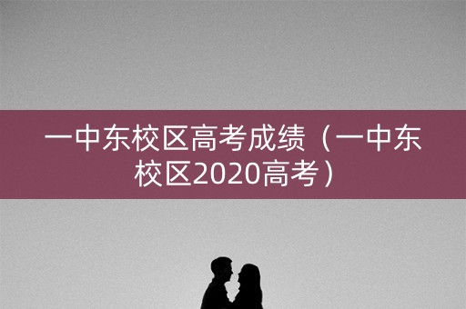 一中东校区高考成绩（一中东校区2020高考）