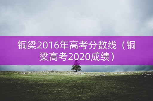 铜梁2016年高考分数线（铜梁高考2020成绩）