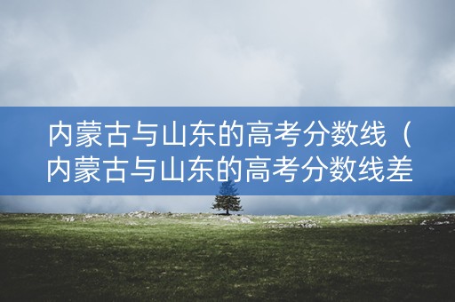 内蒙古与山东的高考分数线（内蒙古与山东的高考分数线差多少）