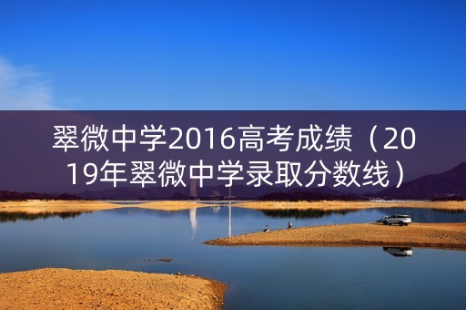 翠微中学2016高考成绩（2019年翠微中学录取分数线）