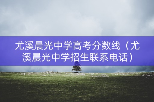 尤溪晨光中学高考分数线（尤溪晨光中学招生联系电话）