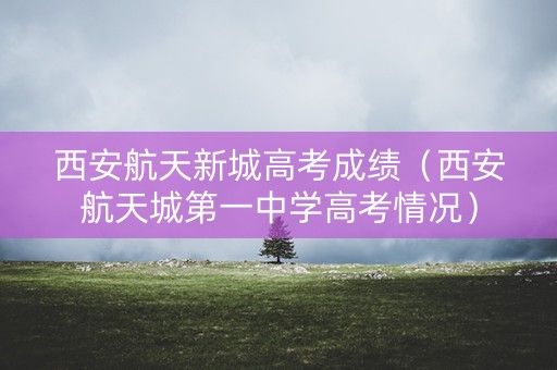 西安航天新城高考成绩（西安航天城第一中学高考情况）