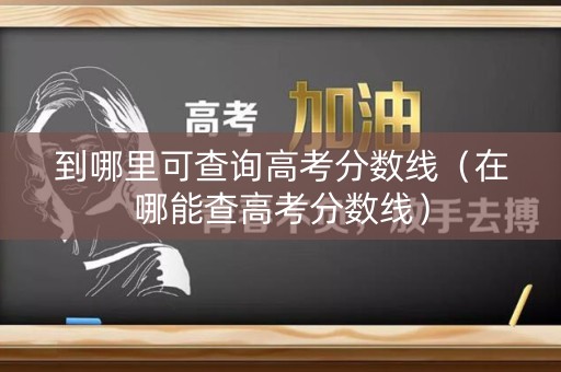 到哪里可查询高考分数线（在哪能查高考分数线）