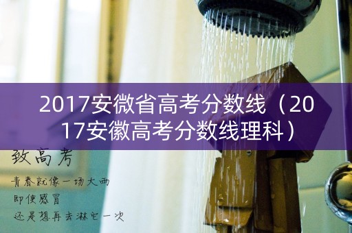 2017安微省高考分数线（2017安徽高考分数线理科）