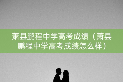 萧县鹏程中学高考成绩(萧县鹏程中学高考成绩怎么样) 萧县鹏程中学高考成绩(萧县鹏程中学高考成绩怎么样)