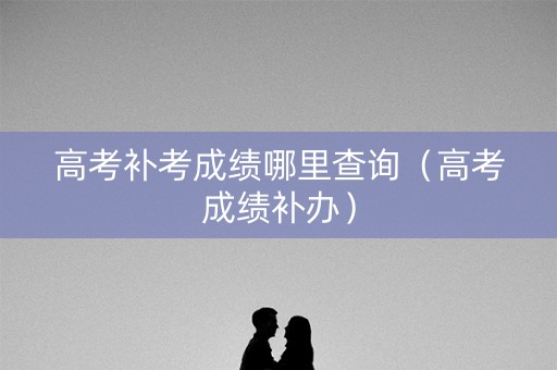 高考补考成绩哪里查询（高考成绩补办）