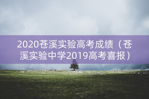 2020苍溪实验高考成绩(苍溪实验中学2019高考喜报) 2020苍溪实验高考成绩(苍溪实验中学2019高考喜报)