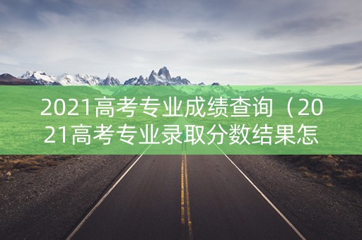 2021高考专业成绩查询（2021高考专业录取分数结果怎么查询）