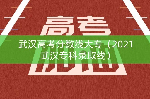 武汉高考分数线大专（2021武汉专科录取线）