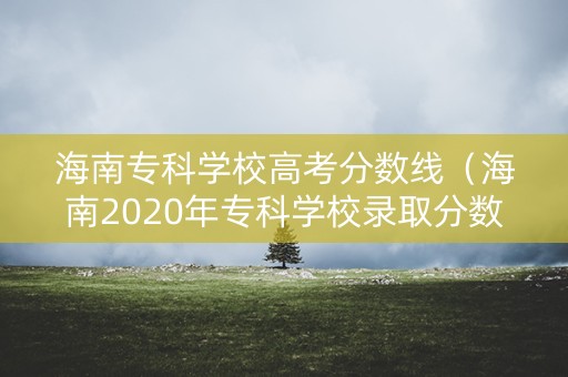 海南专科学校高考分数线(海南2020年专科学校录取分数线) 海南专科学校高考分数线(海南2020年专科学校录取分数线)