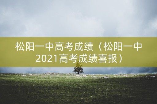 松阳一中高考成绩（松阳一中2021高考成绩喜报）