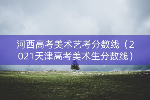 河西高考美术艺考分数线（2021天津高考美术生分数线）