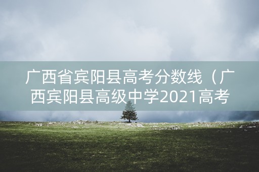 广西省宾阳县高考分数线(广西宾阳县高级中学2021高考) 广西省宾阳县高考分数线(广西宾阳县高级中学2021高考)