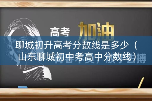 聊城初升高考分数线是多少（山东聊城初中考高中分数线）