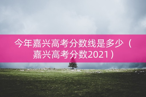 今年嘉兴高考分数线是多少(嘉兴高考分数2021) 今年嘉兴高考分数线是多少(嘉兴高考分数2021)