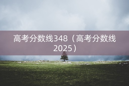 高考分数线348（高考分数线2025）