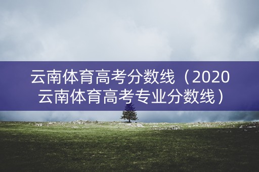 云南体育高考分数线（2020云南体育高考专业分数线）