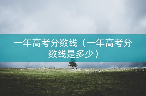 一年高考分数线（一年高考分数线是多少）
