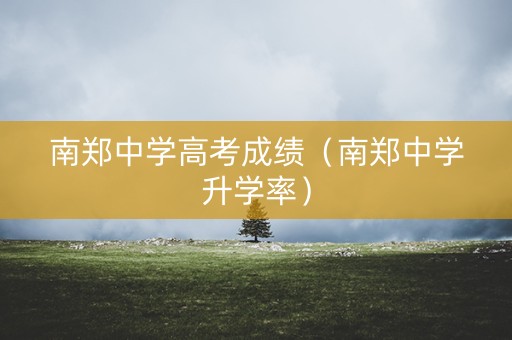 南郑中学高考成绩（南郑中学升学率）