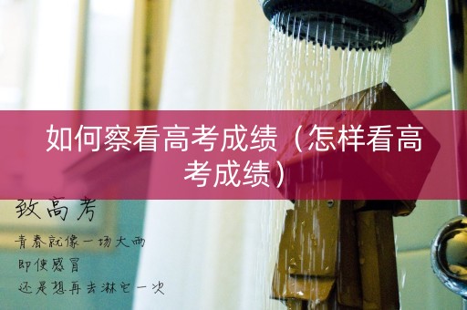 如何察看高考成绩（怎样看高考成绩）