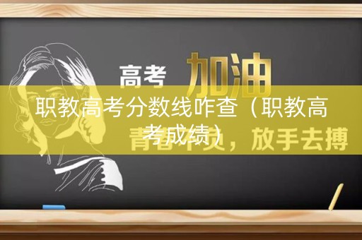 职教高考分数线咋查（职教高考成绩）