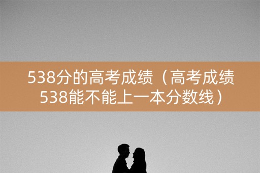 538分的高考成绩（高考成绩538能不能上一本分数线）
