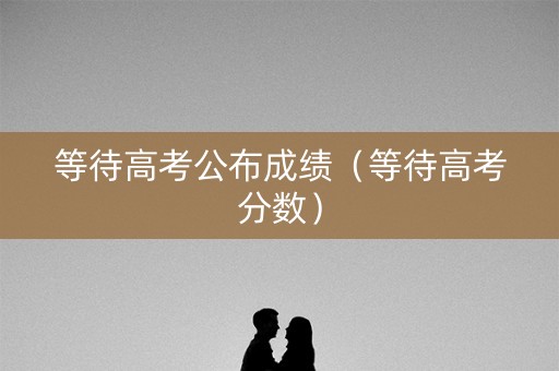 等待高考公布成绩（等待高考分数）