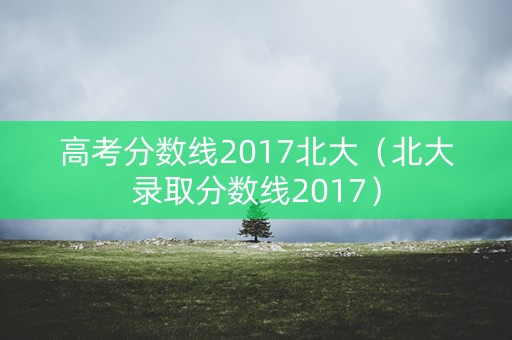 高考分数线2017北大(北大录取分数线2017) 高考分数线2017北大(北大录取分数线2017)