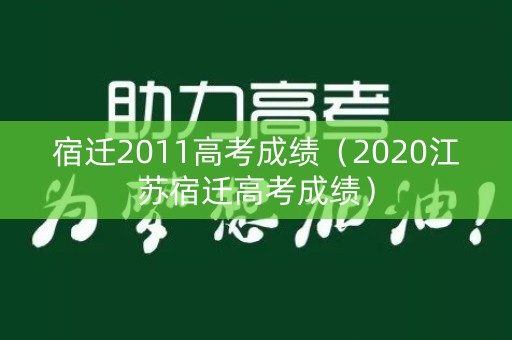 宿迁2011高考成绩（2020江苏宿迁高考成绩）