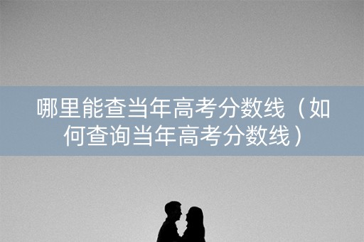 哪里能查当年高考分数线（如何查询当年高考分数线）