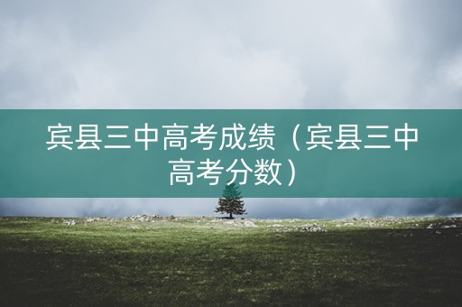 宾县三中高考成绩（宾县三中高考分数）
