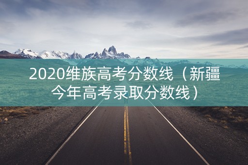 2020维族高考分数线（新疆今年高考录取分数线）
