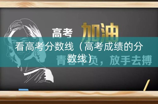 看高考分数线（高考成绩的分数线）