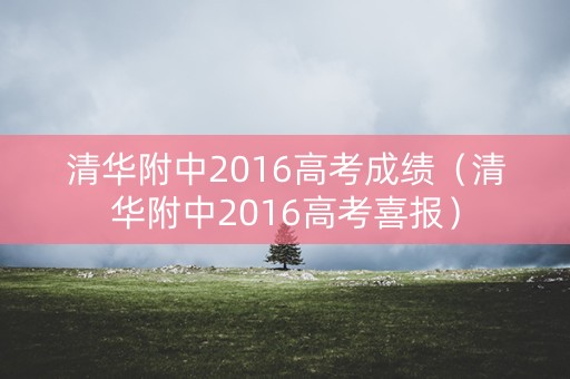 清华附中2016高考成绩（清华附中2016高考喜报）