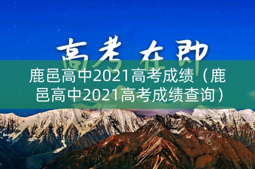 鹿邑高中2021高考成绩（鹿邑高中2021高考成绩查询）