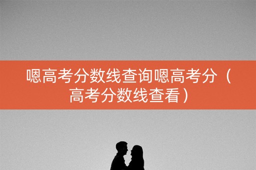 嗯高考分数线查询嗯高考分（高考分数线查看）