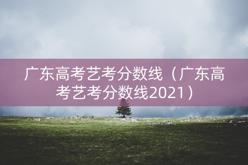 广东高考艺考分数线（广东高考艺考分数线2021）
