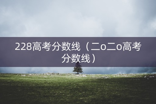 228高考分数线(二o二o高考分数线) 228高考分数线(二o二o高考分数线)