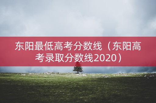 东阳最低高考分数线(东阳高考录取分数线2020) 东阳最低高考分数线(东阳高考录取分数线2020)