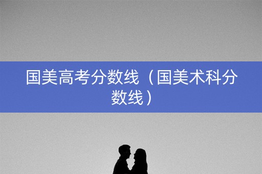 国美高考分数线（国美术科分数线）