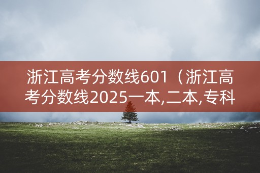 浙江高考分数线601(浙江高考分数线2025一本,二本,专科) 浙江高考分数线601(浙江高考分数线2025一本,二本,专科)