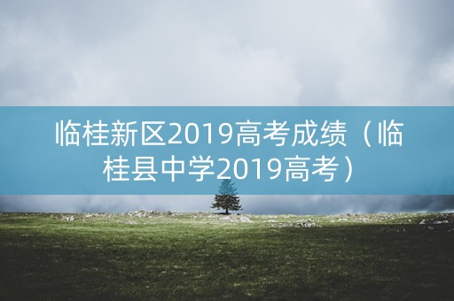 临桂新区2019高考成绩(临桂县中学2019高考) 临桂新区2019高考成绩(临桂县中学2019高考)