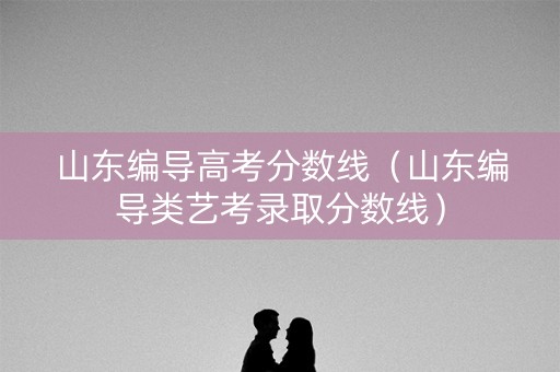 山东编导高考分数线(山东编导类艺考录取分数线) 山东编导高考分数线(山东编导类艺考录取分数线)