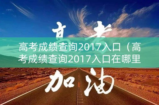 高考成绩查询2017入口（高考成绩查询2017入口在哪里）