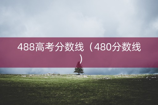 488高考分数线(480分数线) 488高考分数线(480分数线)