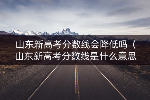 山东新高考分数线会降低吗(山东新高考分数线是什么意思) 山东新高考分数线会降低吗(山东新高考分数线是什么意思)