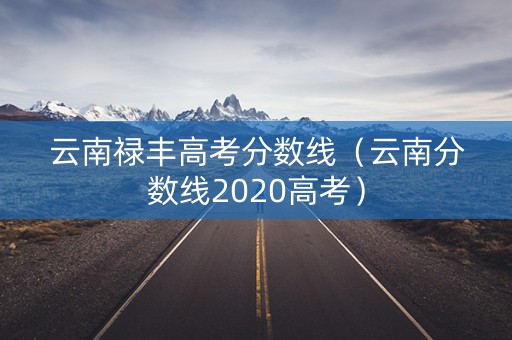 云南禄丰高考分数线（云南分数线2020高考）