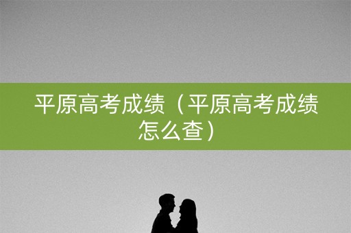 平原高考成绩（平原高考成绩怎么查）